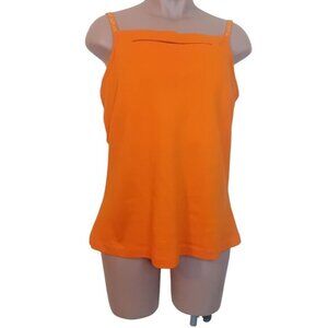 Vintage Women Plus Size Peekaboo Cut Out Built In Bra Slit Camisole Going Out 2X